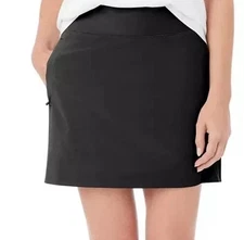 Member's Mark Women's 4 Way Stretch Mid Rise Stretch Skort Dark Wash Black XL