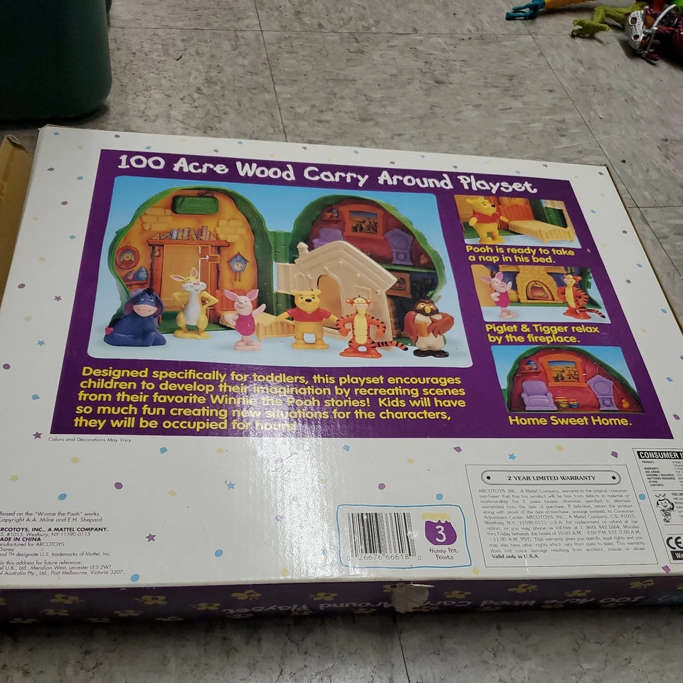 Winnie the Pooh 100 acres madera llevar alrededor juego Mattel 66618 Foto 3 de 3