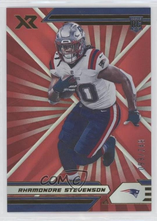 2021 Panini XR Rookies Red 99/249 Rhamondre Stevenson #178 Rookie RC 03rx
