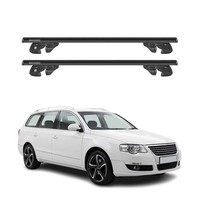 DachträGer GrundtäGer FüR VW Passat B6 Variant 2005-2010 Alu 90Kg TÜV Schwarz 2X