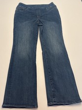 Chico's Denim Slim Pull-On Boot-Cut Jeggings Womens 1R US 8 Blue Medium Wash