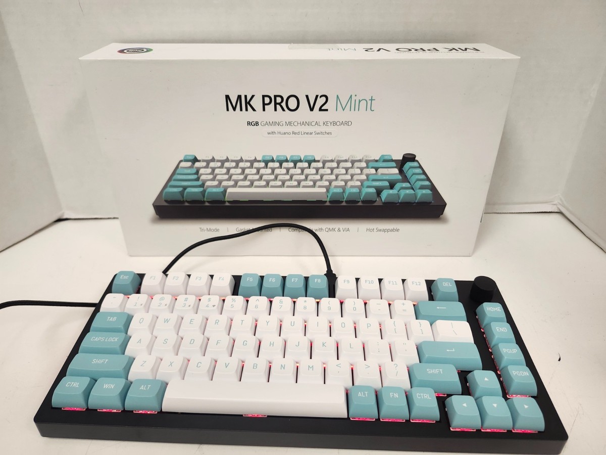 Inland MK Pro V2 Mint RGB Mechanical Gaming Keyboard Red Linear