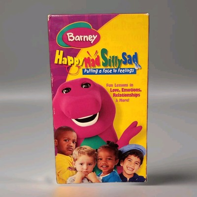 #ad Barney Happy Mad Silly Sad VHS 2003 Putting A Face to Feelings Education $9.95