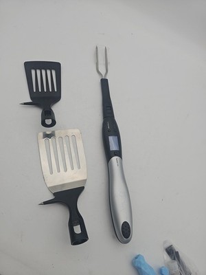 TruCook Thermo Spatula Fork Built In Thermometer Temperature Control Grill Works