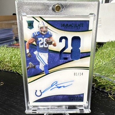 Panini 2020 Immaculate Numbers Jonathan Taylor RC Auto Patch /14 #IN-JTA