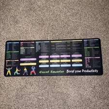 Excel Cheat Sheet Desk Pad Mat 11.8x31.5 Inches