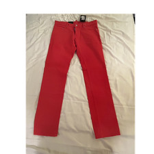 DSQUARED2 Slim Fit Straight Leg Jeans Red Cot...