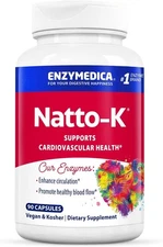 Enzymedica, Natto-K, Enzyme Supplement to Support Cardiovascular Health, 90 ct