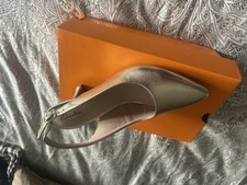 Clarks Womens Kataleyna Step Gold Heels,Sling Back Synthetic Smart