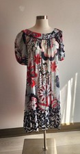 Dolce & Gabbana Floral Print Swing Babydoll Dress Puff Sleeves Size M 
