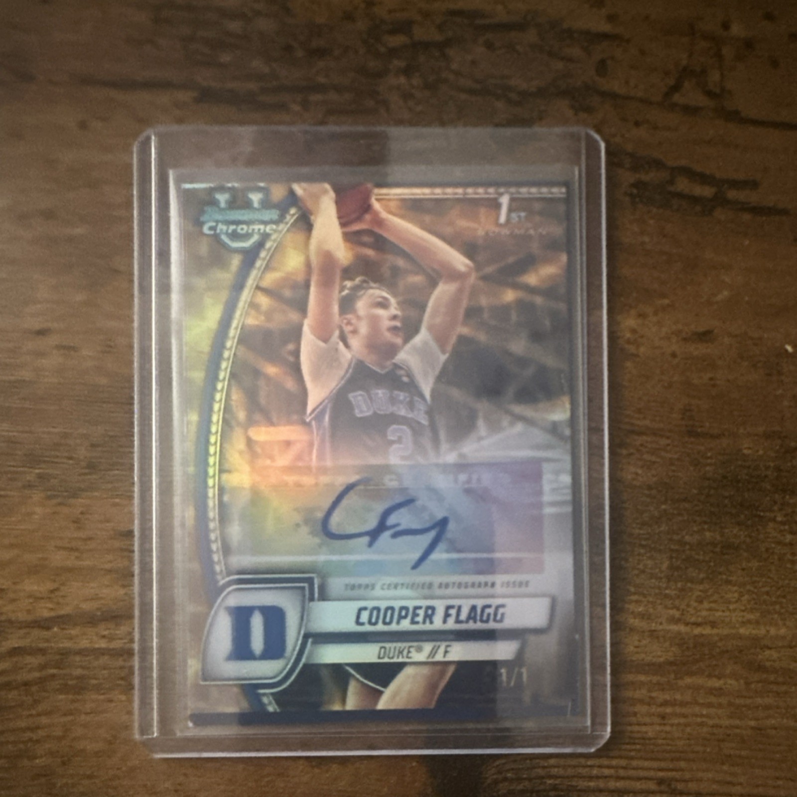 2024-25 Bowman University Chrome Prospect Autograph Cooper Flagg Duke 1/1 #16