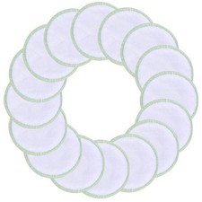 SUNLAND Reusable Makeup Remover Pads for 3.15 Inch Round, 16 Pack, White