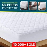 EXTRA DEEP QUILTED MATRESS MATTRESS PROTECTOR FITTED BED COVER ALL SIZES