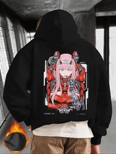 Men's Anime-Inspired Japanese Manga Graphic Hooded Sweatshirt-Long Sleeve Loose