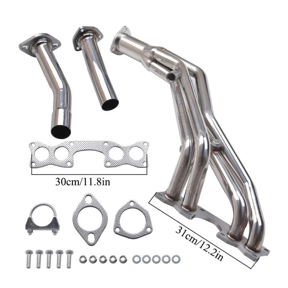 Cabezal de escape para camioneta Nissan D21 1990-95 de carrocería dura 2,4 L 4x4 4x4 Foto 2 de 4