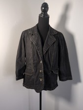 Cato Dark Wash Denim Jacket Blazer Women's Large