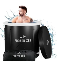 Frozen Zen Portable Ice Bath Tub For Athletes w/Lid, XL 105 Gallons