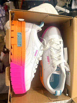 PUMA Mayze Daybreak JR Kids Sneakers White/Pink/Orange US 5.5 EU 37.5 388313 01