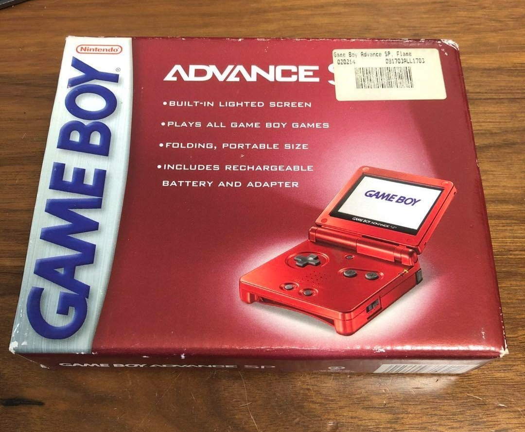 Nintendo Game Boy Advance SP GBA Red Console Sealed Box Rare From