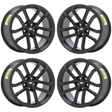 20 Chevrolet Camaro Zl1 Satin Black Wheels Rims Factory Set 5547 5548 Exchange
