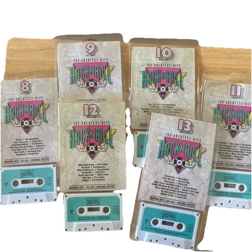 100 Greatest Hits Rock N Roll Volume NOS Cassette Tapes Volume 8-13