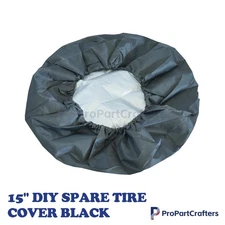 NEW 15" DIY Spare Tire Cover Black Wheel & Tyre Protector Trailer