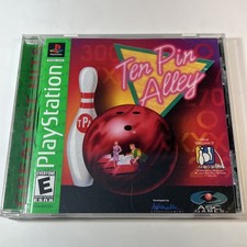 Ten Pin Alley (Sony PlayStation 1 1996) CIB Complete W Manual - Tested & Working