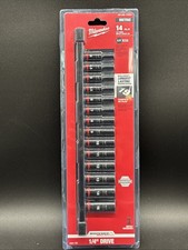 Milwaukee 49-66-7003 14PC SHOCKWAVE Impact Duty 1/4" Drive Metric 6Pt Socket Set