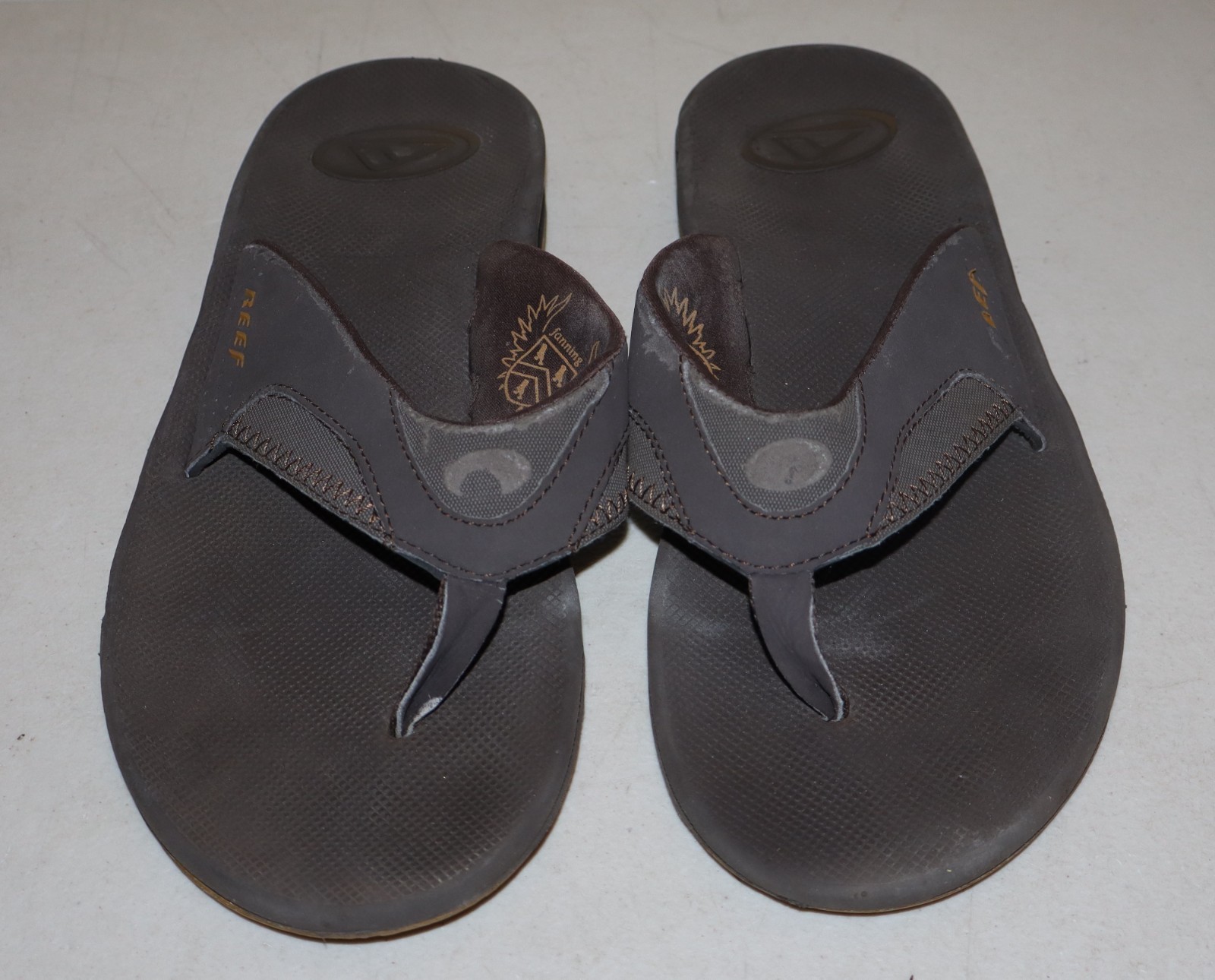 Reef Fanning Pregame Brown Flip Flops Sandals Bottle Opener Men’s Size 11