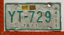 1995/1996 Haiti Taxi License Plate #YT-729