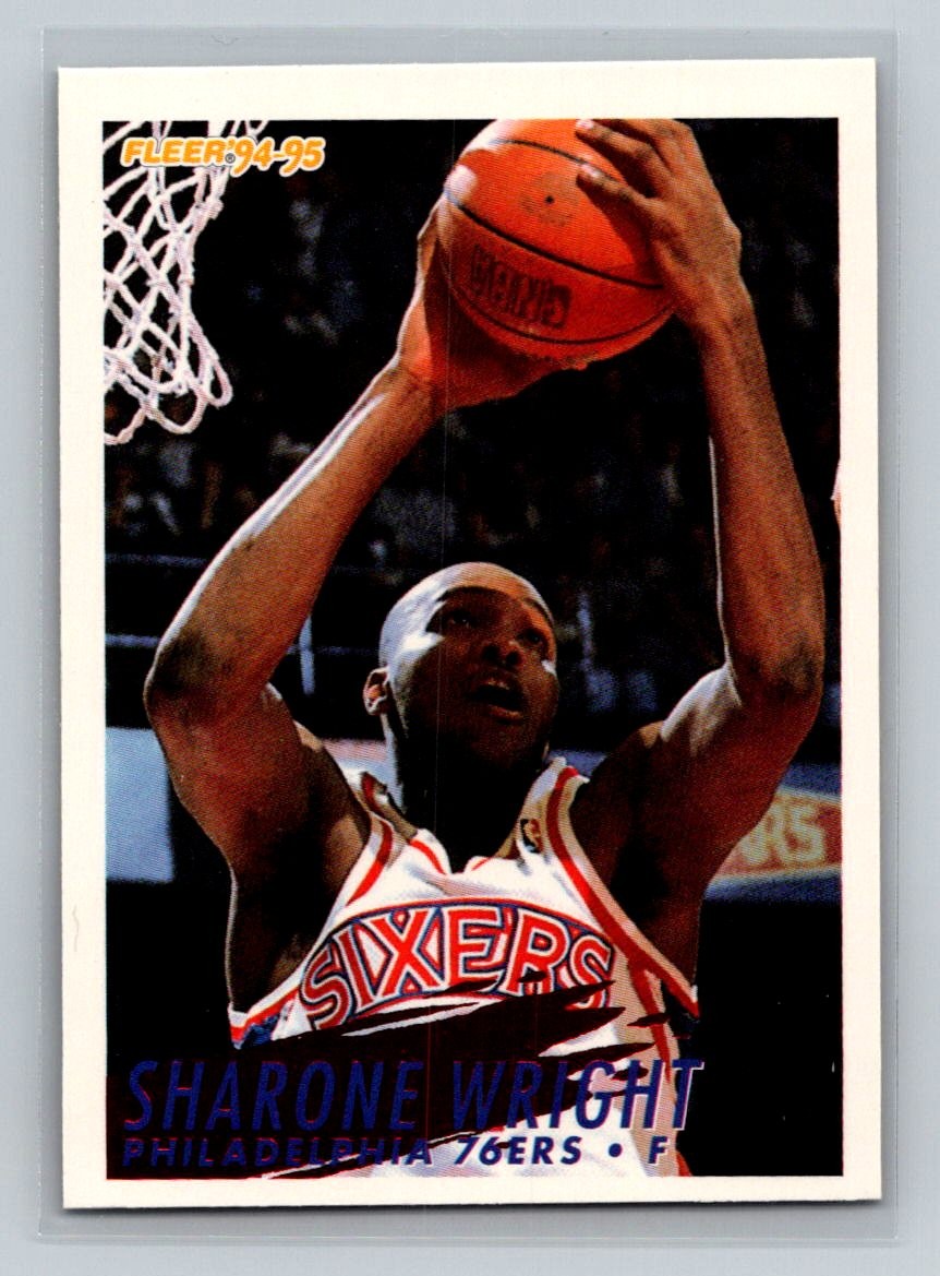 1994-95 Fleer Rookie RC #347 Sharone Wright Philadelphia 76ers Basketball Card