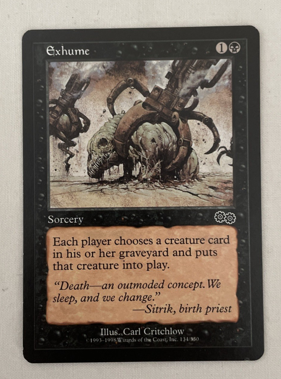 1x Exhume Urza's Saga MTG Magic the Gathering LP