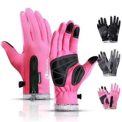 Winter Motorcycle Gloves Mens Waterproof Windproof Touchscreen Outdoor Mittens