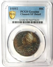 1815/2 Capped Bust Half Dollar 50C - Rare Key Date
