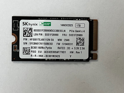 SK Hynix 1TB BC901 M.2 2242 PCIe Gen4x 4 NVMe SSD - HFS001TEJ4X112N