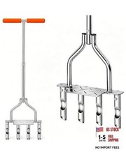 Lawn Tool with 4 Hollow Tines - 3.94-Inch Plug Aerator