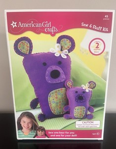American Girl Crafts Sew and Stuff Kit Teddy Bear Makes 2 - NEW Factory Sealed