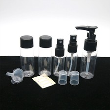 7 Pcs Travel Liquid Bottles Cream Pump Dispenser Perfume Containers Refillable