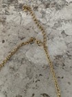 VINTAGE 64" W/ 3" EXTENDER BLACK, IVORY, & GOLD TONE NECKLACE & PIERCED EARRINGS — photo 4