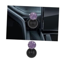 Bling Car Push Start Button Cover, Crystal Rhinestone Start Rocker Lever Purple