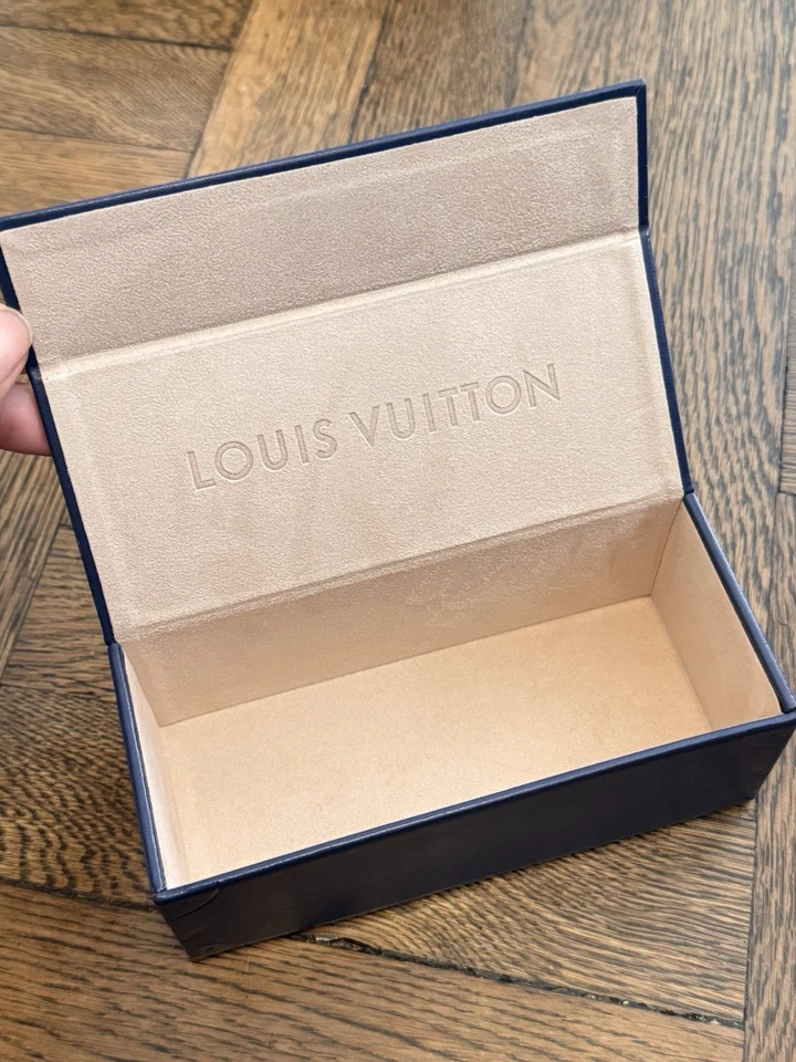 LOUIS VUITTON темно-синий пустая коробка солнцезащитные очки / очки чехол магнитная коробка 6,5 x 2,8 x 2,4» - Изображение 2 из 4