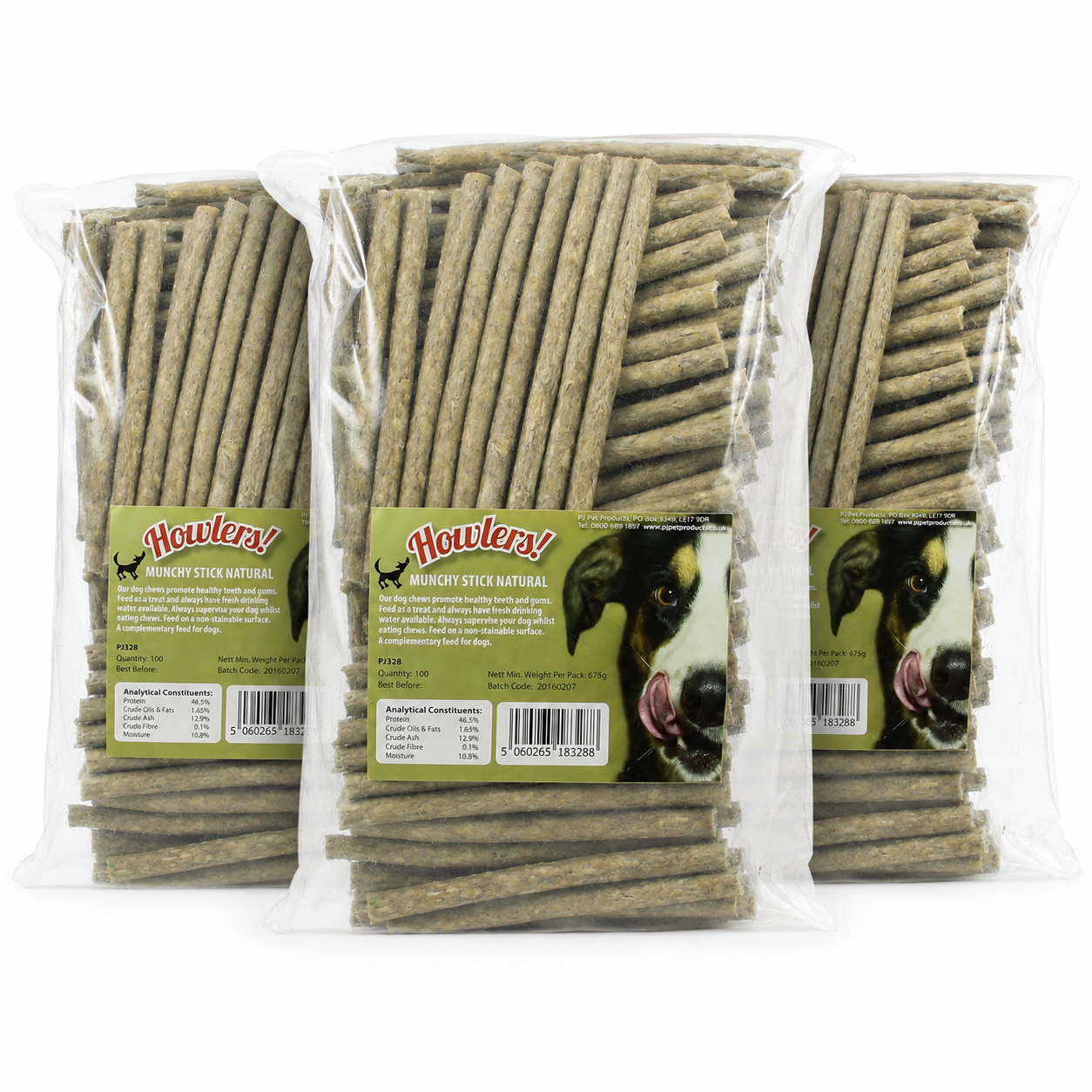 300 Natural Rawhide Munchy Sticks Dog Chews Treats 12.5cm Dental Snack Cigars