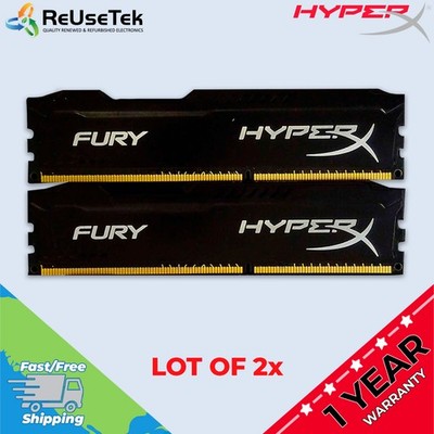 Kingston HyperX Fury 8GB (2x4GB) PC3-12800 DDR3 Desktop RAM | HX316C10FBK2/8