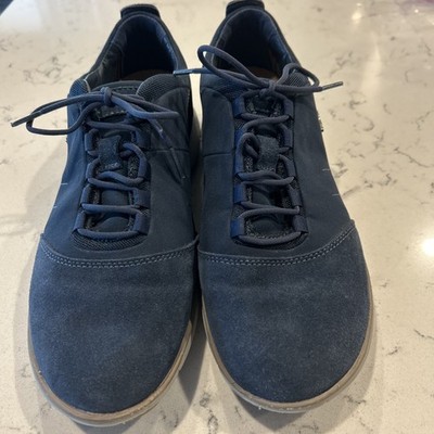 Geox Respira Shoes Blue Leather Low Top Lace Up Casual Sneakers Sz 9 WORN ONCE