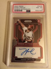 2022 Panini Prizm Hans Crouse AUTOGRAPH #RA-HC Graded PSA 8 Rookie Autographs