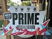 BRAND NEW Prime Ice Hydration Drink Cardboard Sign