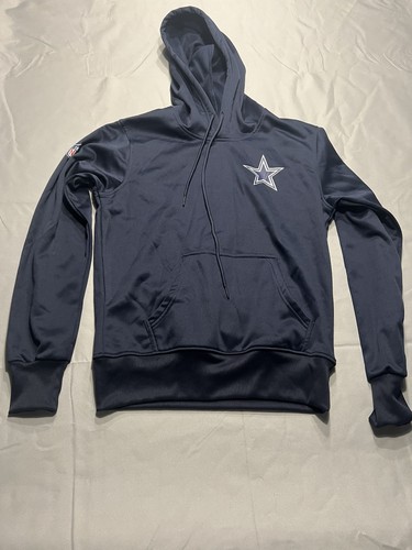 Nike Dallas Cowboys Hoodie Adult Large Navy Dri Fit NFL Pullover Sweatshirt
