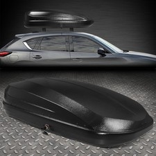 12.7 Cu. Ft. Textured Car Top Cargo Luggage Carrier Roof Mount Storage Box Wkey