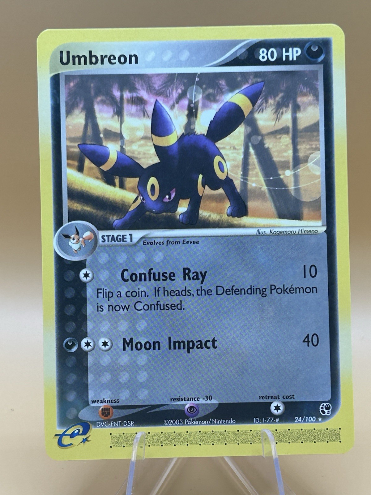 Pokémon TCG Umbreon EX Sandstorm Card 24/100 Regular Rare Near Mint