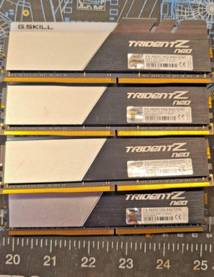 G. SKILL Trident Z Neo 64GB (4 x 16GB) DDR4-3600 RGB DDR4 F4-3600C CL16-19-19-39